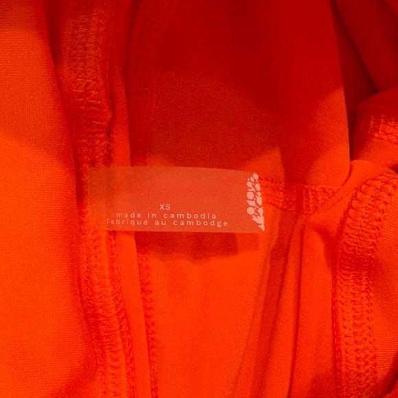 Free People/FP Movement Breathe Deeper Leggings Neon Orange Tangerine XS - Picture 7 of 7